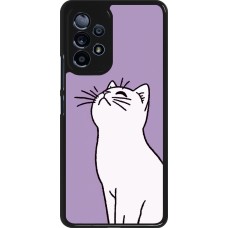Coque Samsung Galaxy A53 5G - Chat sur fond violet