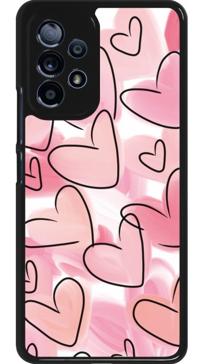 Samsung Galaxy A53 5G Case Hülle - Easter 2023 pink hearts