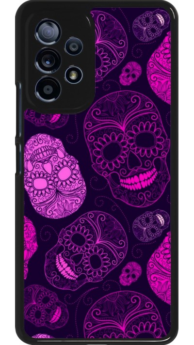 Samsung Galaxy A53 5G Case Hülle - Halloween 2023 pink skulls