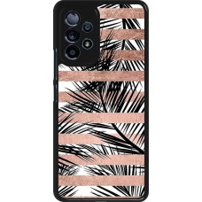 Samsung Galaxy A53 5G Case Hülle - Palm trees gold stripes