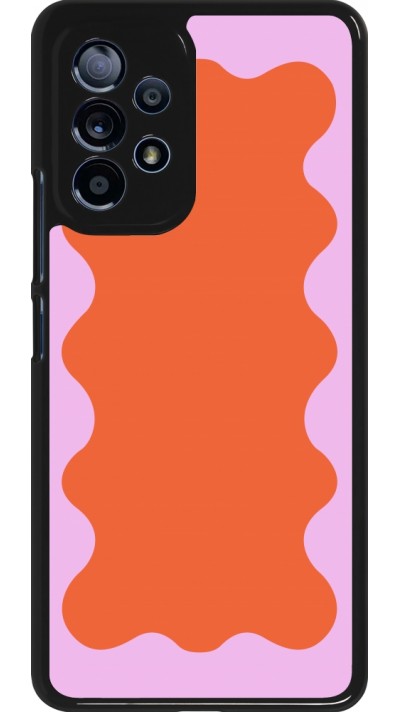 Samsung Galaxy A53 5G Case Hülle - Wavy Rectangle Orange Pink