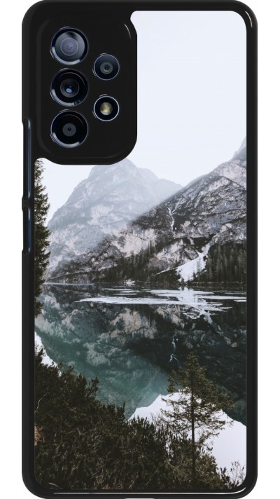 Samsung Galaxy A53 5G Case Hülle - Winter 22 snowy mountain and lake