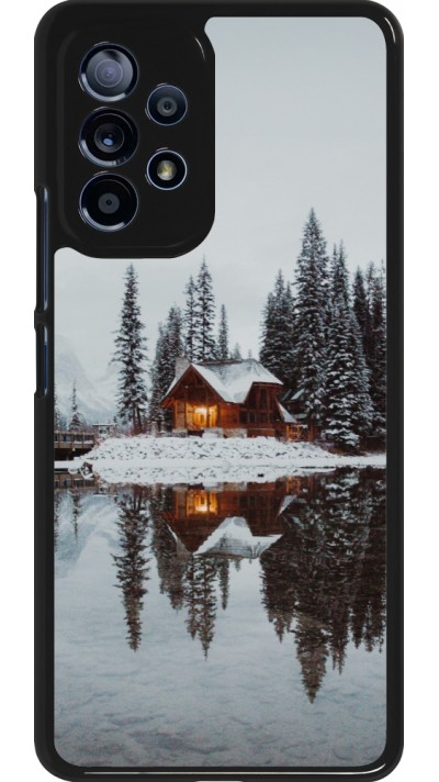Samsung Galaxy A53 5G Case Hülle - Winter 25 Winter house forest afternoon
