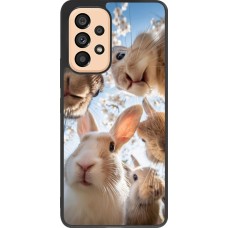 Samsung Galaxy A53 5G Case Hülle - Silikon schwarz Easter 2026 Rabbits