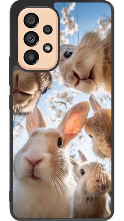 Samsung Galaxy A53 5G Case Hülle - Silikon schwarz Easter 2026 Rabbits