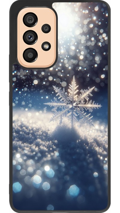 Samsung Galaxy A53 5G Case Hülle - Silikon schwarz Schneeflocke Solar Glanz