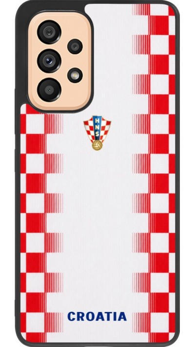 Samsung Galaxy A53 5G Case Hülle - Silikon schwarz Kroatien 2026 personalisierbares Fussballtrikot