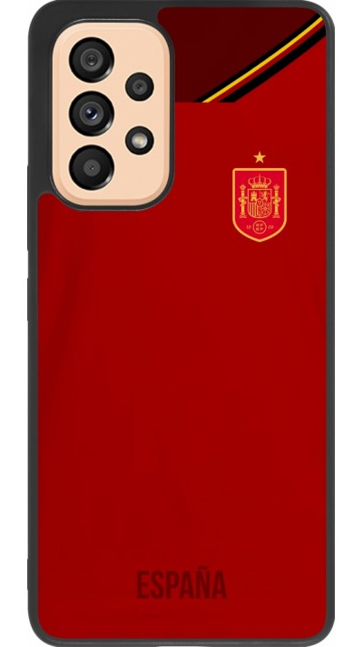 Samsung Galaxy A53 5G Case Hülle - Silikon schwarz Spanien 2022 personalisierbares Fußballtrikot
