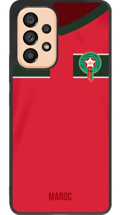 Samsung Galaxy A53 5G Case Hülle - Silikon schwarz Marokko 2022 personalisierbares Fussballtrikot