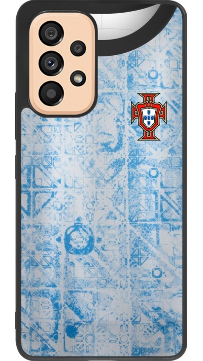 Samsung Galaxy A53 5G Case Hülle - Silikon schwarz Portugal Away personalisierbares Fussballtrikot