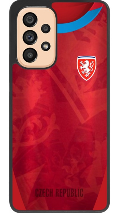 Samsung Galaxy A53 5G Case Hülle - Silikon schwarz Tschechische Republik personalisierbares Fussballtrikot