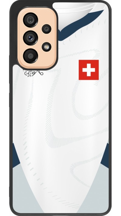 Samsung Galaxy A53 5G Case Hülle - Silikon schwarz Schweiz Away personalisierbares Fussballtrikot