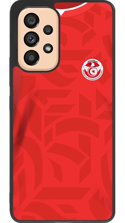 Samsung Galaxy A53 5G Case Hülle - Silikon schwarz Tunesien 2022 personalisierbares Fussballtrikot