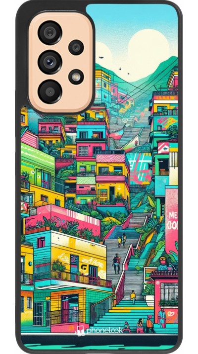Samsung Galaxy A53 5G Case Hülle - Silikon schwarz Medellin Comuna 13 Kunst