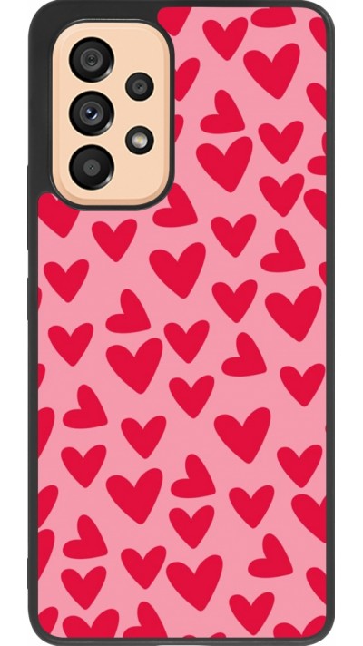 Samsung Galaxy A53 5G Case Hülle - Silikon schwarz Mom 2024 kleine Herzen