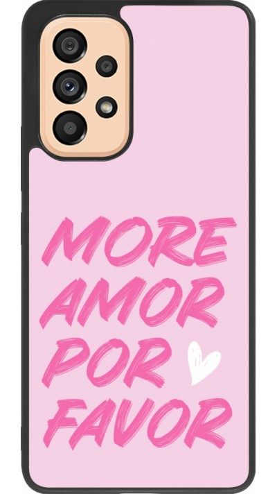 Samsung Galaxy A53 5G Case Hülle - Silikon schwarz More amor porfavor