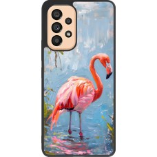 Samsung Galaxy A53 5G Case Hülle - Silikon schwarz Paint Flamingo