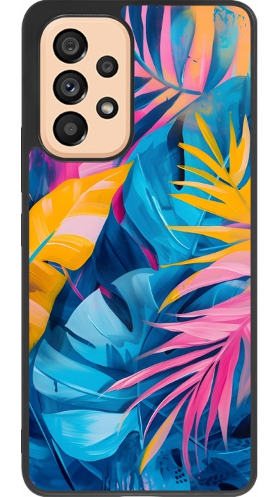 Samsung Galaxy A53 5G Case Hülle - Silikon schwarz Palms Blue