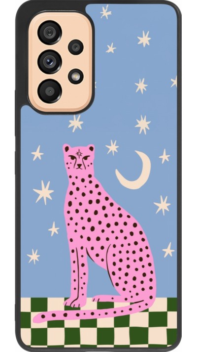 Samsung Galaxy A53 5G Case Hülle - Silikon schwarz Pink leopard with stars 2026