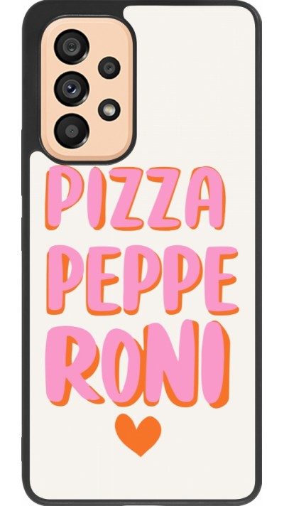 Samsung Galaxy A53 5G Case Hülle - Silikon schwarz Pizza pepperoni 2026
