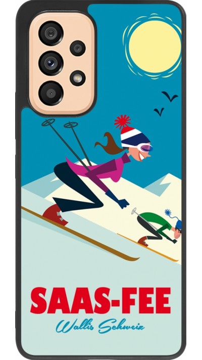 Samsung Galaxy A53 5G Case Hülle - Silikon schwarz Saas-Fee Ski Downhill
