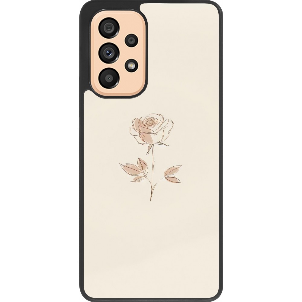 Samsung Galaxy A53 5G Case Hülle - Silikon schwarz Rosa Sand Minimalistisch