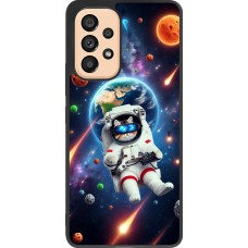 Samsung Galaxy A53 5G Case Hülle - Silikon schwarz VR SpaceCat Odyssee