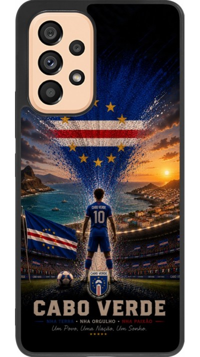 Samsung Galaxy A53 5G Case Hülle - Silikon schwarz Fussball Kap Verde splash 2026