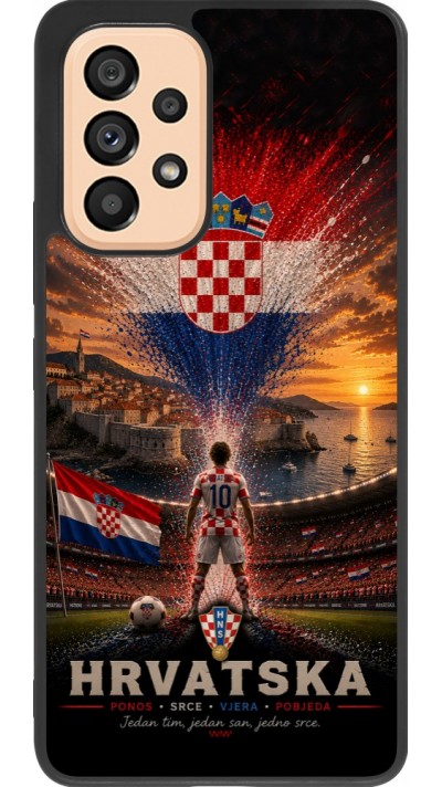 Samsung Galaxy A53 5G Case Hülle - Silikon schwarz Fussball Kroatien splash 2026