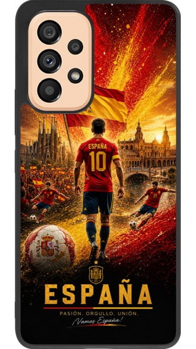 Samsung Galaxy A53 5G Case Hülle - Silikon schwarz Fussball Espanien splash 2026