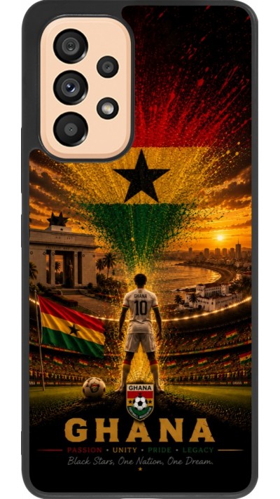 Samsung Galaxy A53 5G Case Hülle - Silikon schwarz Fussball Ghana splash 2026