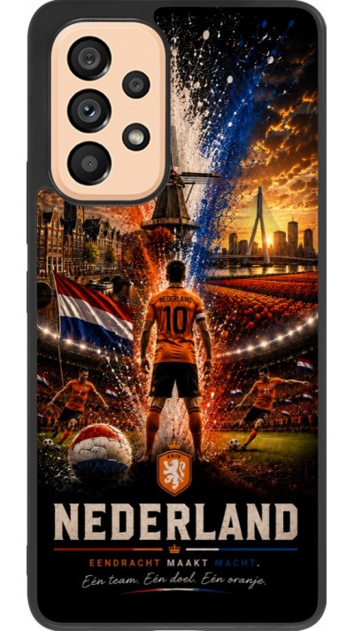 Samsung Galaxy A53 5G Case Hülle - Silikon schwarz Fussball Niederlande splash 2026