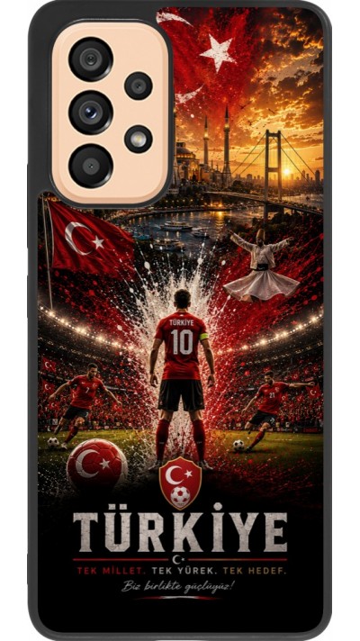 Samsung Galaxy A53 5G Case Hülle - Silikon schwarz Fussball Türkei splash 2026