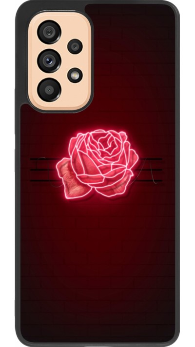 Samsung Galaxy A53 5G Case Hülle - Silikon schwarz Spring 23 neon rose
