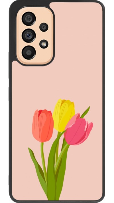 Samsung Galaxy A53 5G Case Hülle - Silikon schwarz Spring 23 tulip trio