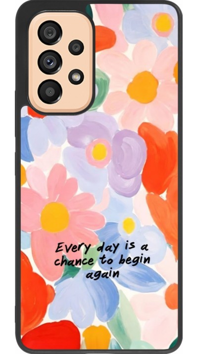 Coque Samsung Galaxy A53 5G - Silicone rigide noir Every day is a chance Spring 2026