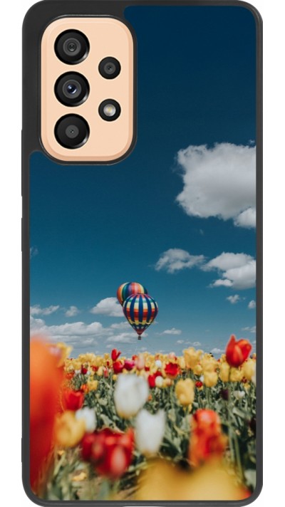 Coque Samsung Galaxy A53 5G - Silicone rigide noir Hot air balloon Spring 2026