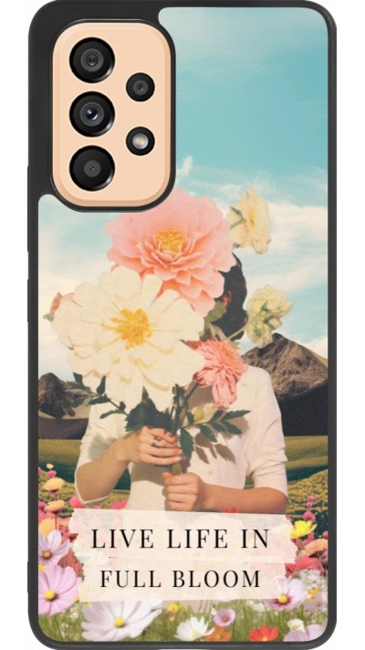 Coque Samsung Galaxy A53 5G - Silicone rigide noir Live life in full moon Spring 2026