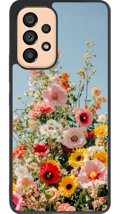 Coque Samsung Galaxy A53 5G - Silicone rigide noir Spring flowers Spring 2026