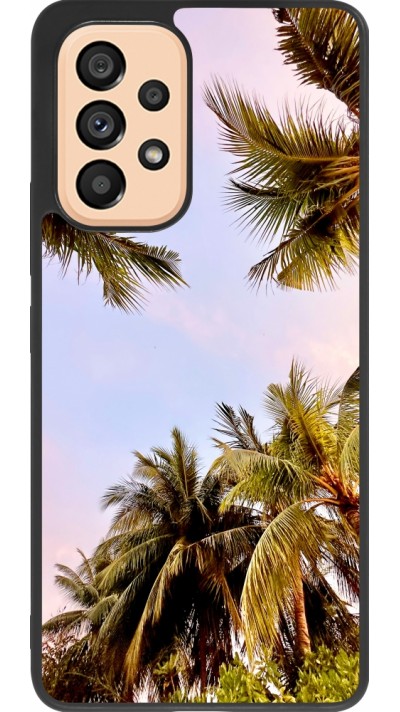 Samsung Galaxy A53 5G Case Hülle - Silikon schwarz Summer 2023 palm tree vibe