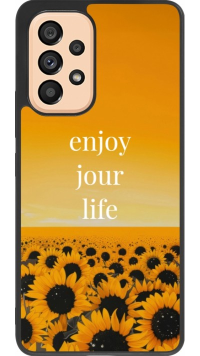 Samsung Galaxy A53 5G Case Hülle - Silikon schwarz Summer 2025 Enjoy your life