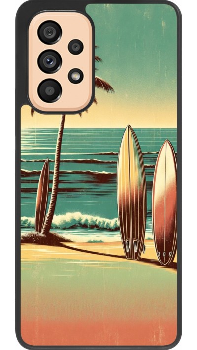 Samsung Galaxy A53 5G Case Hülle - Silikon schwarz Surf Paradise