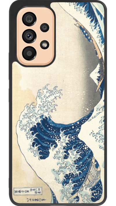 Samsung Galaxy A53 5G Case Hülle - Silikon schwarz Kunstbild - Die große Welle vor Kanagawa - Hokusai