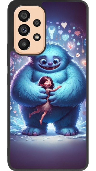 Samsung Galaxy A53 5G Case Hülle - Silikon schwarz Valentin 2024 Flauschige Liebe