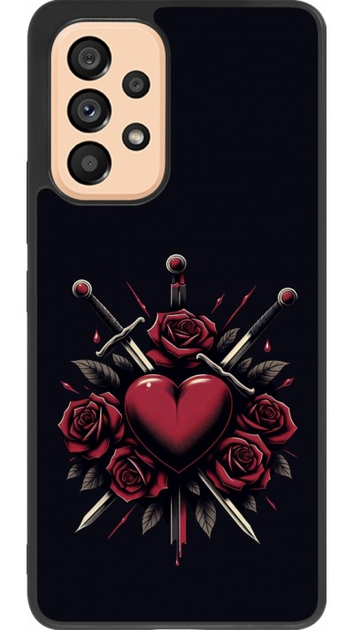 Samsung Galaxy A53 5G Case Hülle - Silikon schwarz Valentine 2024 gothic love