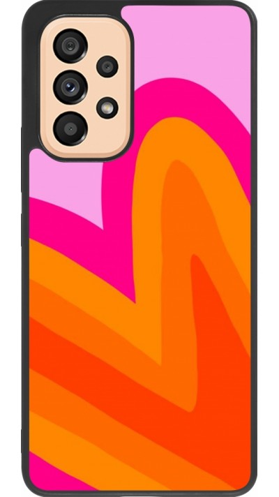 Samsung Galaxy A53 5G Case Hülle - Silikon schwarz Valentine 2024 heart gradient
