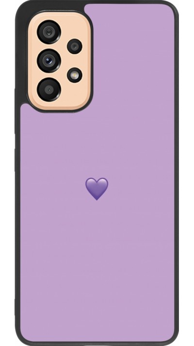 Samsung Galaxy A53 5G Case Hülle - Silikon schwarz Valentine 2023 purpule single heart