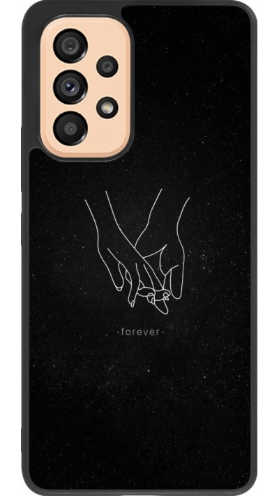 Samsung Galaxy A53 5G Case Hülle - Silikon schwarz Valentine 2023 hands forever