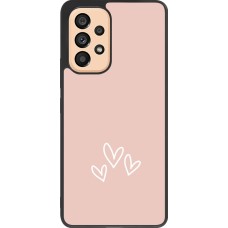 Samsung Galaxy A53 5G Case Hülle - Silikon schwarz Valentine 2023 three minimalist hearts