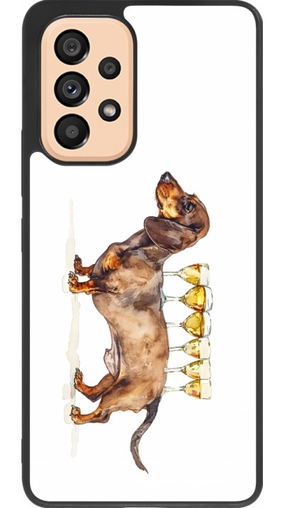 Samsung Galaxy A53 5G Case Hülle - Silikon schwarz Wine Teckel